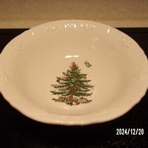 New Spode Christmas Tree Embossed Candy Bowl 6"